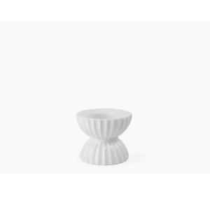 Lyngby Porcelæn Tura Portavelas Tealight Ø8 cm Blanco | Lyngby Porcelæn