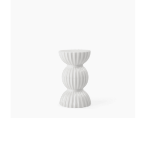 Lyngby Porcelæn Tura Portavelas H12,5 cm Blanco | Lyngby Porcelæn