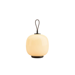 VL 45 Radiohus Portable Lámpara Brass/Glossy Pale Yellow Glass | Louis Poulsen