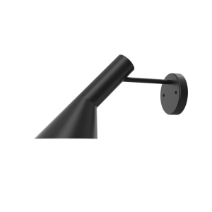 AJ Aplique de pared negro de Arne Jacobsen para Louis Poulsen 01