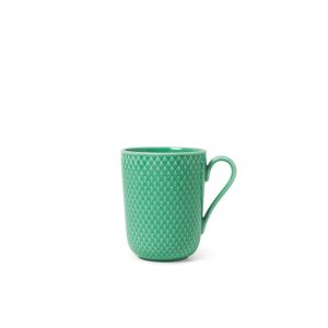 Lyngby Porcelæn Rhombe Color Mug with Handle 33 cl Verde | Lyngby Porcelæn