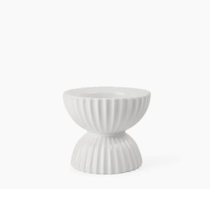 Lyngby Porcelæn Tura Portavelas Block H10 cm Blanco | Lyngby Porcelæn