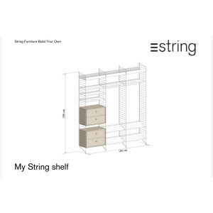 My String Wardrobe White & Beige | String Furniture