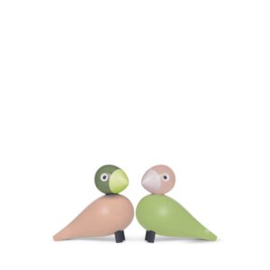 Lovebirds H9 cm Light Green/Rose | Kay Bojesen Denmark
